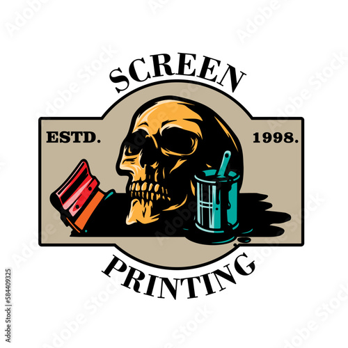 screen printing vector illustration