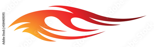 Speed flame sports car decal vinyl sticker. Racing car tribal fire flames vector art graphic. Side vehicle decoration for car, auto, truck, boat, suv, motorcycle.