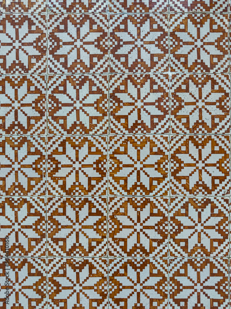 Traditional ornate portuguese decorative tiles azulejos