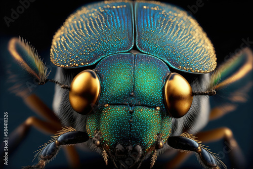Colorful exotic beetle insects, taxidermy ,made with Generative AI