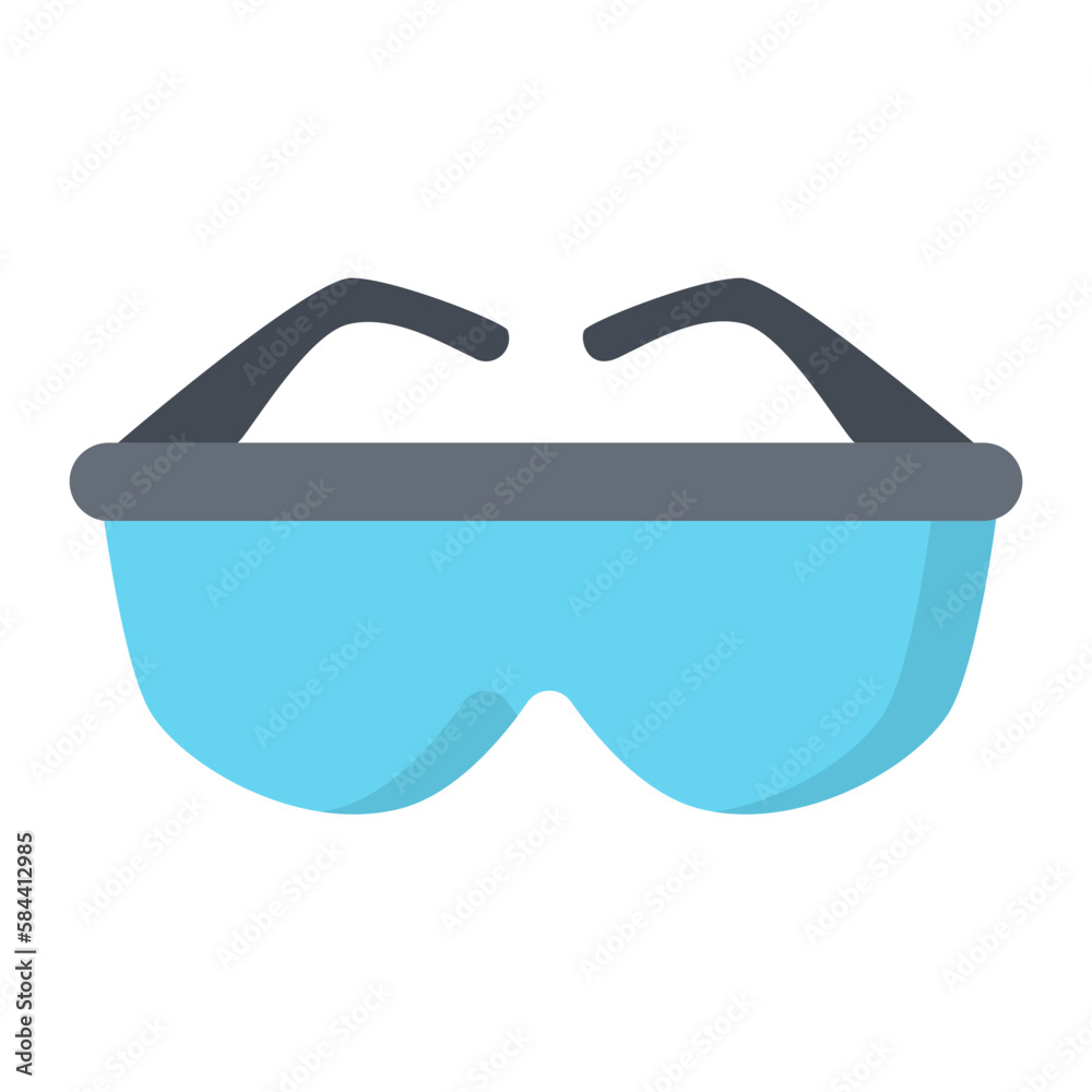 Safety Glasses Flat Icon Safety Glasses Flat Icon