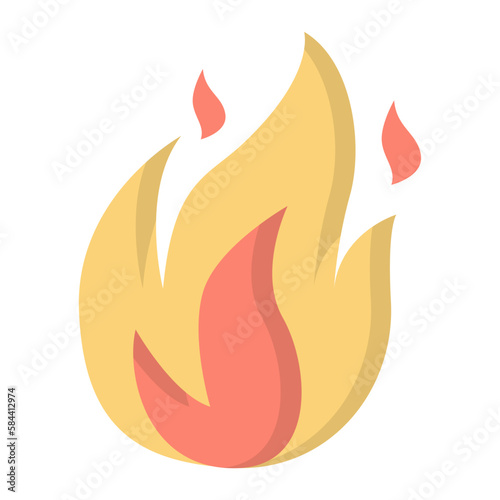 Fire Flame Flat Icon