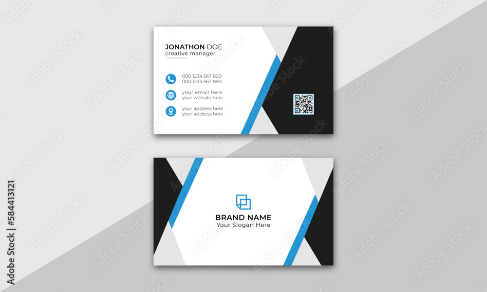 clean business Card design, Creative and Clean Business Card Template, modern business card template, Luxury business card design template, Personal visiting card, Futuristic business card design.