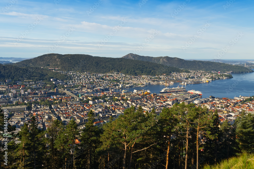 Panoramablick über Bergen - Norwegen