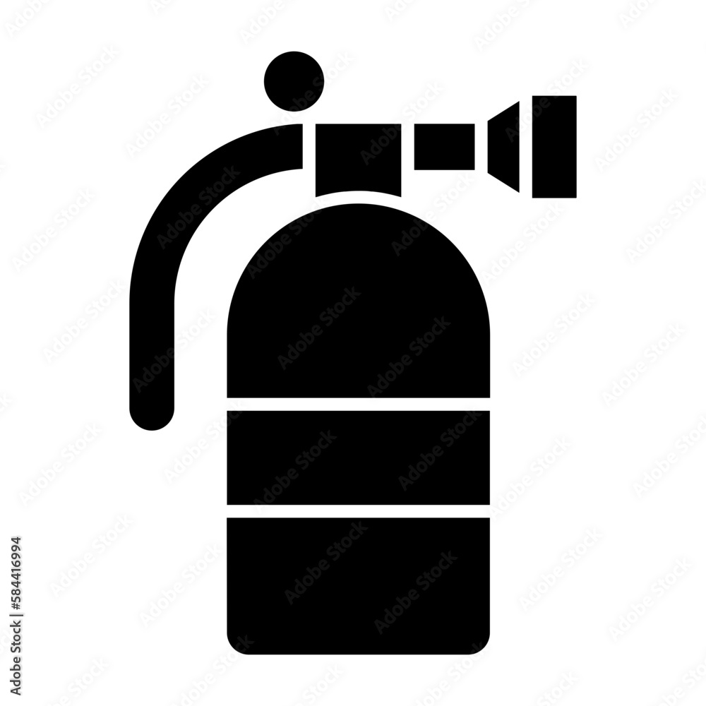 Fototapeta premium Fire Extinguisher Glyph Icon