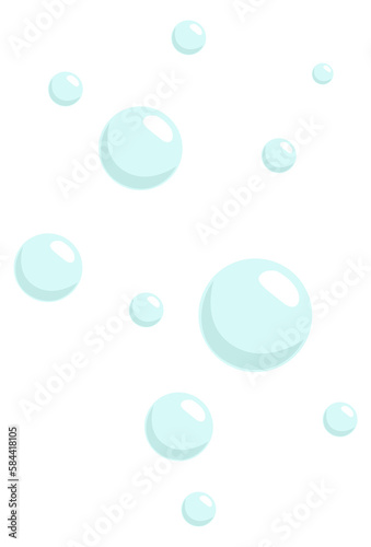 Underwater air balls. Cartoon water bubbles icon