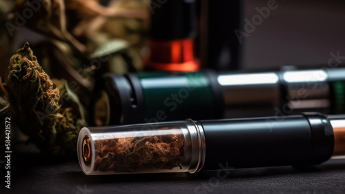 marijuana vaporizer cigarette Generative AI photo