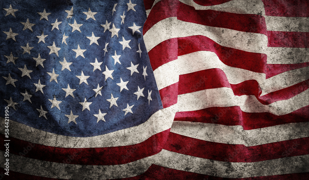 Obraz premium Grunge American flag