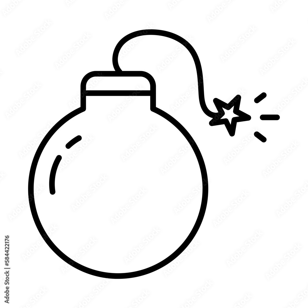 Bomb Outline Icon Bomb Outline Icon
