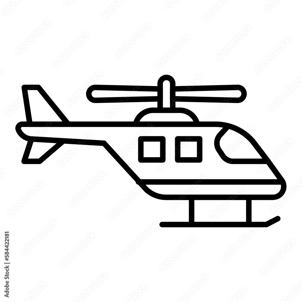 helicopter Outline Icon helicopter Outline Icon