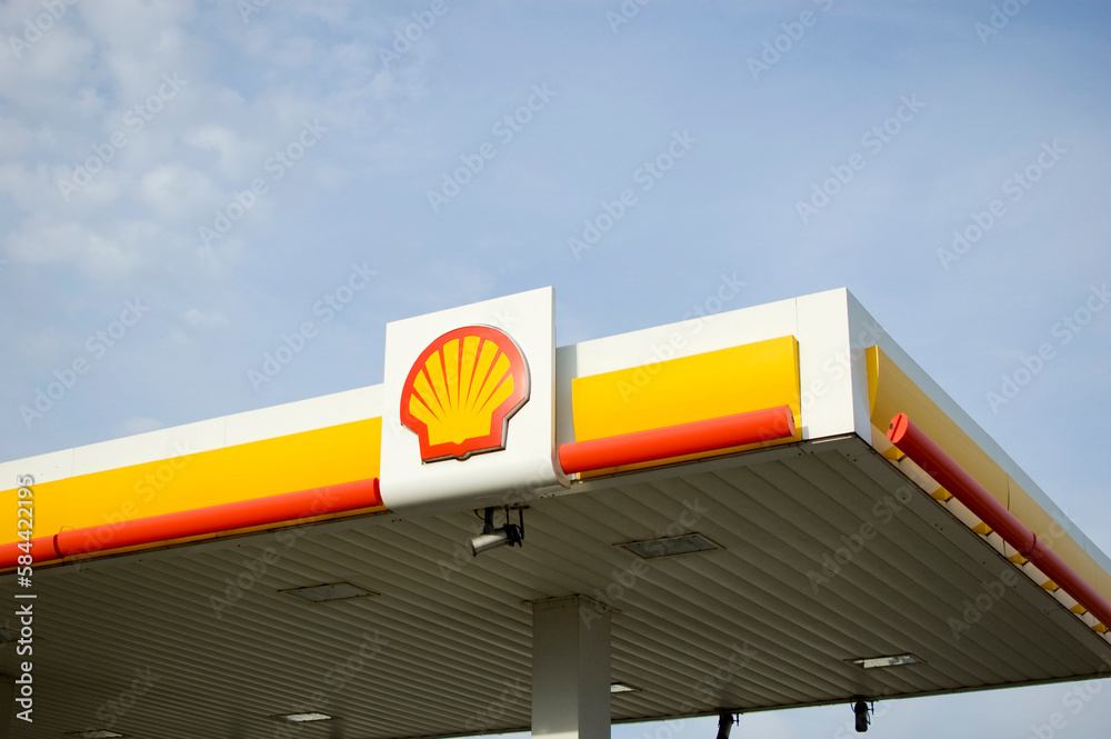 Poznan, Poland March 2023 Shell one of the largest chain gas
