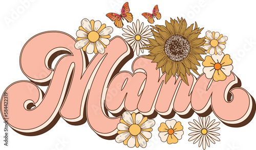 Mom Mama Flowers Design