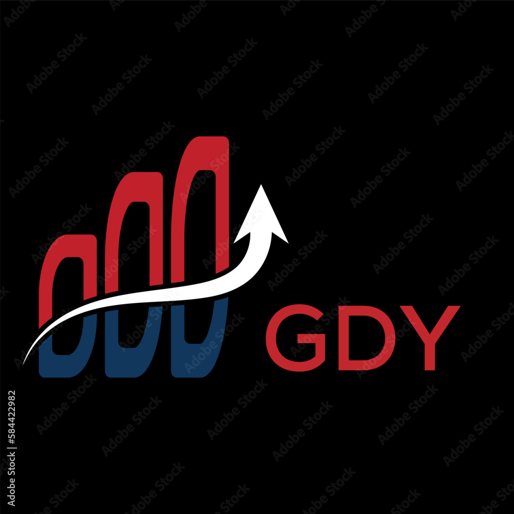 GDY letter logo. GDY Red and Blue Shield Emblem Logo Template. GDY company logo Can be used for personal and Corporate business. GDY Patriotic icon. - obrazy, fototapety, plakaty 