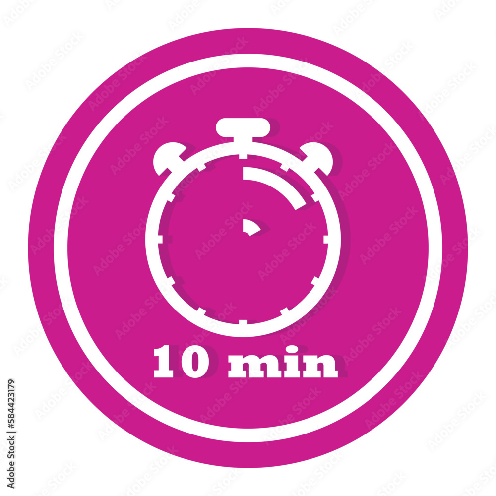 10 Minutes Timer Clock Vector Icon, Timekeeper Icon, Flat Clock Icon Button With Realistic Shadow, And Modern UI UX Website Navigator, Stopwatch Clock Symbol Vector Illustration 10 Minutes Timer Clock Vector Icon, Timekeeper Icon, Flat Clock Icon Button With Realistic Shadow, And Modern UI UX Website Navigator, Stopwatch Clock Symbol Vector Illustration