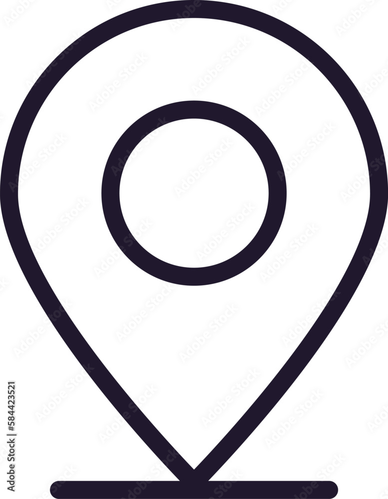 Map pin vector line icon. Premium quality logo for web sites, design, online shops, companies, books, advertisements. Black outline pictogram isolated on white background Map pin vector line icon. Premium quality logo for web sites, design, online shops, companies, books, advertisements. Black outline pictogram isolated on white background