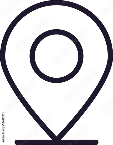 Map pin vector line icon. Premium quality logo for web sites, design, online shops, companies, books, advertisements. Black outline pictogram isolated on white background