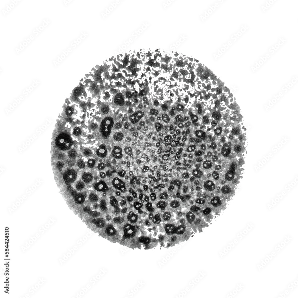 Abstract vector hand drawn circle. Black ink on white background. Textured round shape. Abstract vector hand drawn circle. Black ink on white background. Textured round shape.