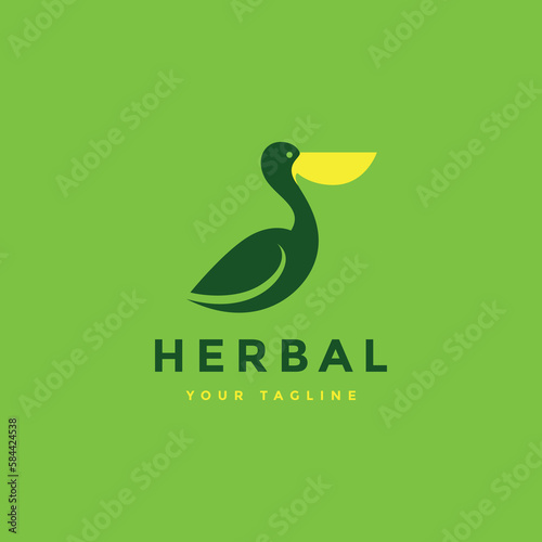 nature herbal health logo organic floral medical eco vector design graphic