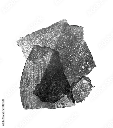 Abstract vector hand drawn illustration. Black ink on white background. Abstract shapes. Grunge texture.