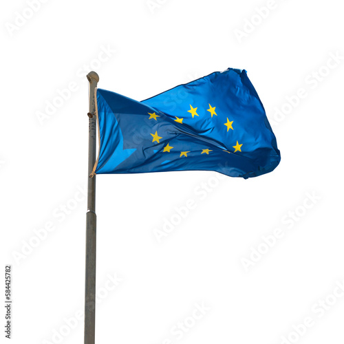 Europian Union EU Europe flag in PNG isolated on transparent background