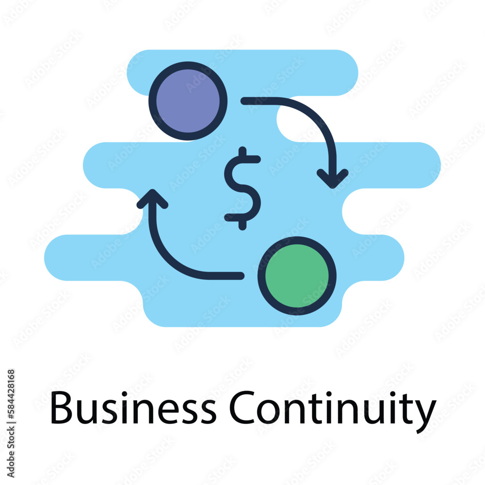 Business Continuity icon. Suitable for Web Page, Mobile App, UI, UX and GUI design.