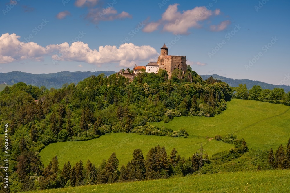 Stara Lubovna castle in Slovakia, Europe landmark. Discover the beauty of old castles and the surrounding nature