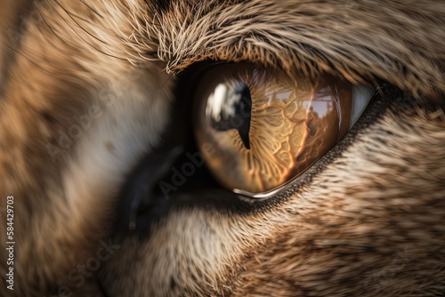 close up animal eyes, cat eyes, Generative Ai © QuietWord