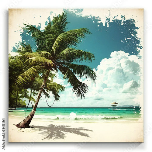 Tropical beach. ai