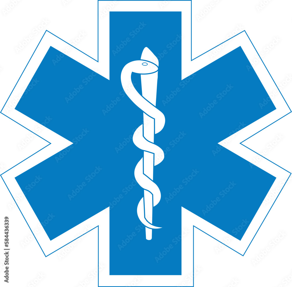 Paramedic Star of Life EMS Logo svg, dxf, png, eps, pdf Files –  Creativedesignmaker