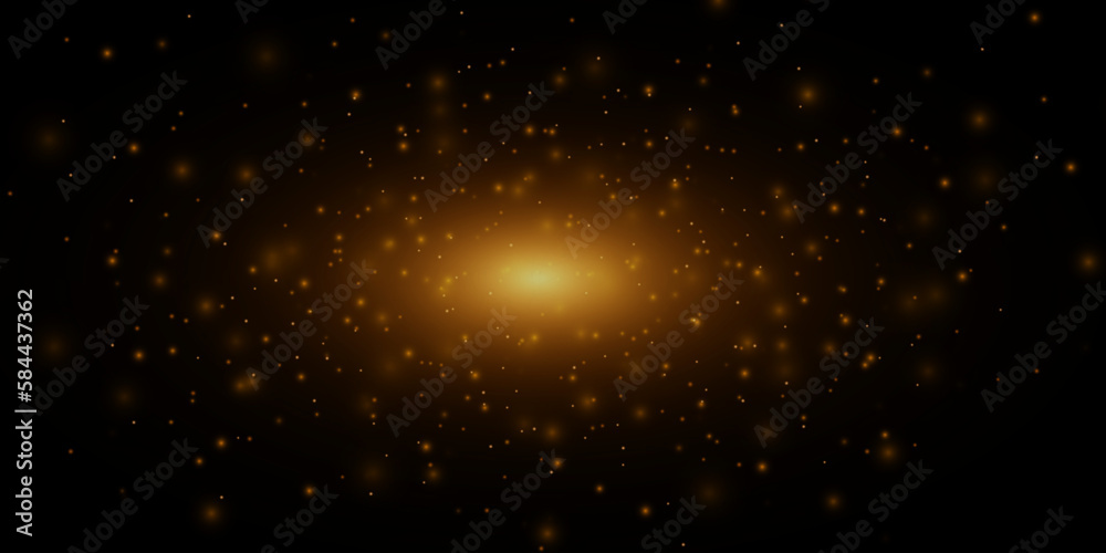 Fototapeta premium Glow light effect. Vector illustration. Christmas flash.