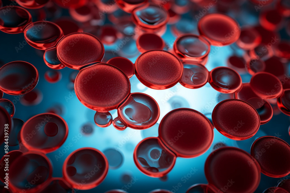 Red blood cells in a hypoxia chamber, AI Generative Stock Illustration ...