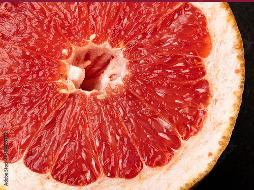Half of  grapefruit - Macro 