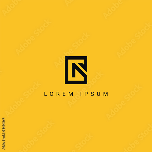 Abstract NG GN letter simple minimal style business logo design vector element.