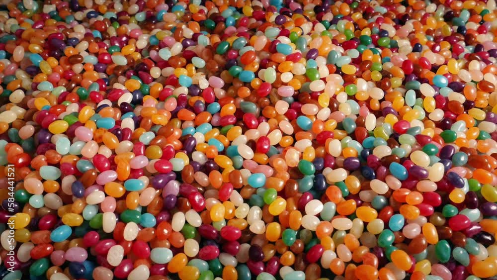 Jelly Beans Pile Tracking Shot Jelly Beans Pile Tracking Shot