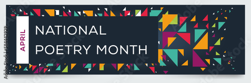 National Poetry Month, held on April.