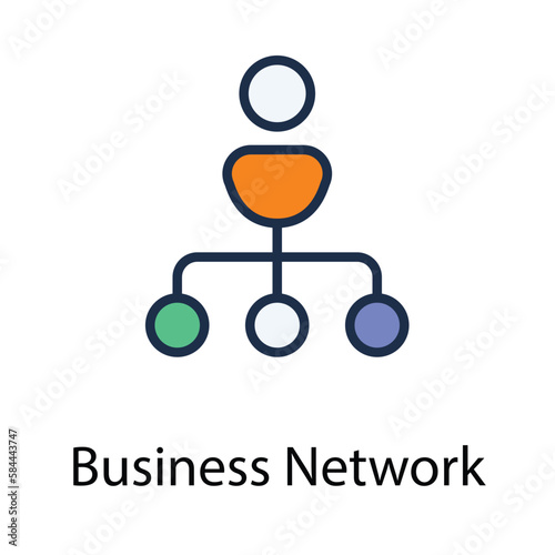 Business Network icon. Suitable for Web Page, Mobile App, UI, UX and GUI design.