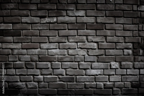  a black and white photo of a brick wall with a grungy look to it's surface and the bottom part of the brick. generative ai