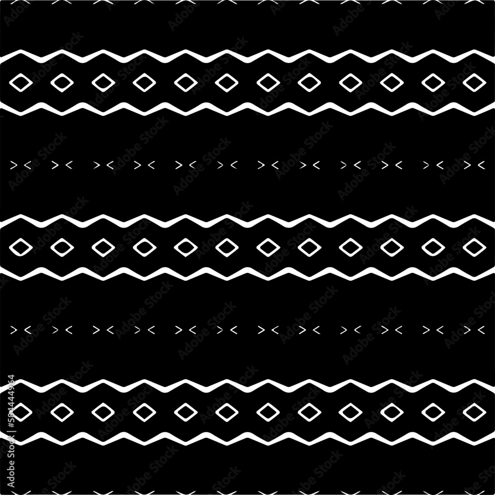 Vector geometric seamless pattern. Ornamental background with abstract shapes. Black and white texture. Abstract ornament background. Dark repeat design for decor, fabric, cloth.Abstraction art. Vector geometric seamless pattern. Ornamental background with abstract shapes. Black and white texture. Abstract ornament background. Dark repeat design for decor, fabric, cloth.Abstraction art.