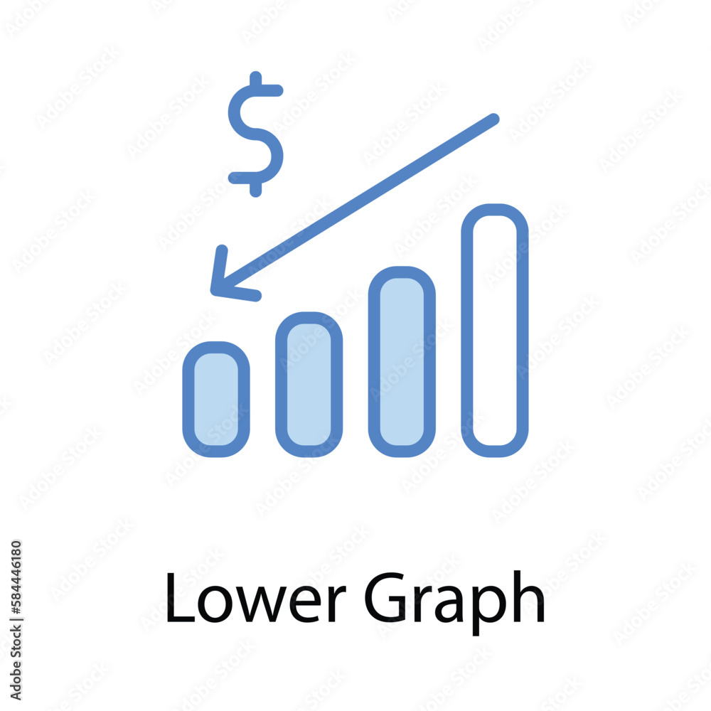 Lower Graph icon. Suitable for Web Page, Mobile App, UI, UX and GUI design. Lower Graph icon. Suitable for Web Page, Mobile App, UI, UX and GUI design.