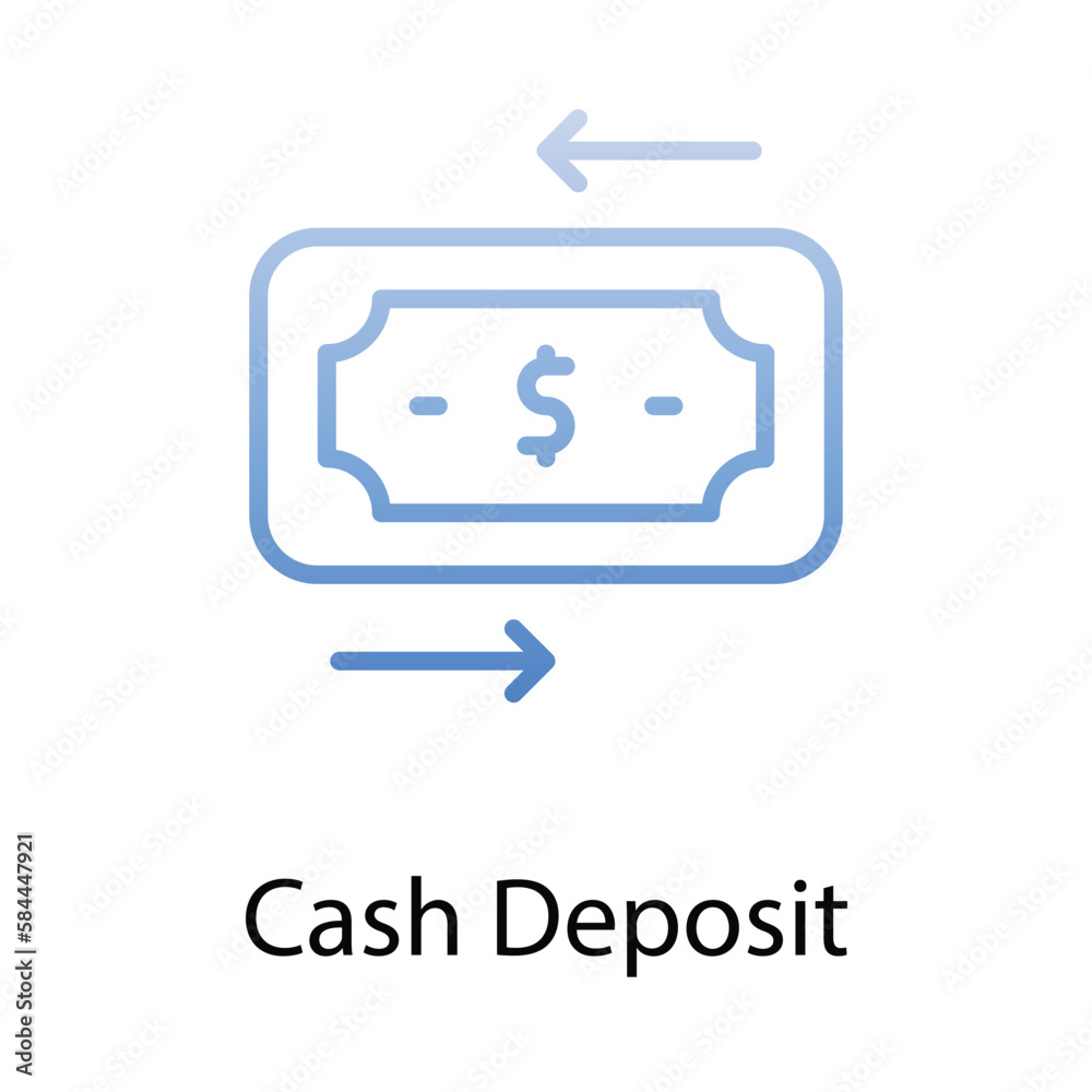Cash Deposit icon. Suitable for Web Page, Mobile App, UI, UX and GUI design. Cash Deposit icon. Suitable for Web Page, Mobile App, UI, UX and GUI design.