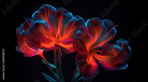 neon flowers
