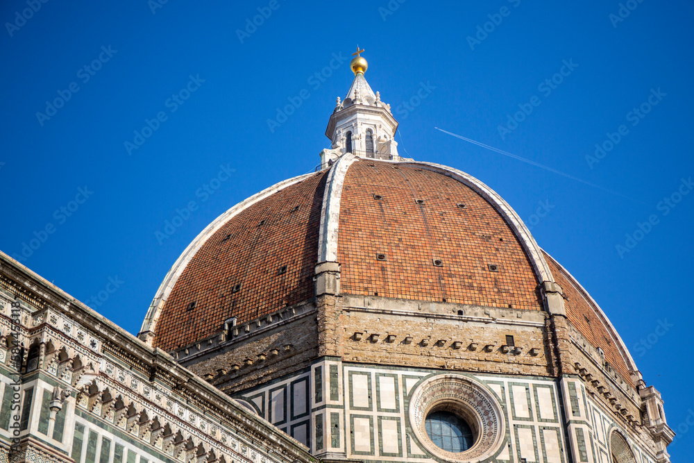 Brunelleschi's Dome, in the Cathedral Santa Maria del Fiore, is the Duomo of Florence in Italy