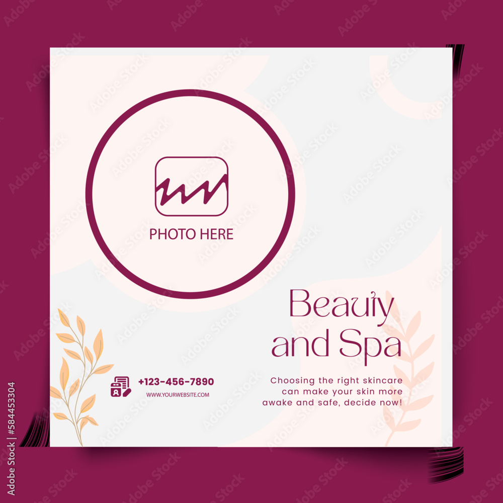 Fototapeta premium Social media post Templates for Beauty and