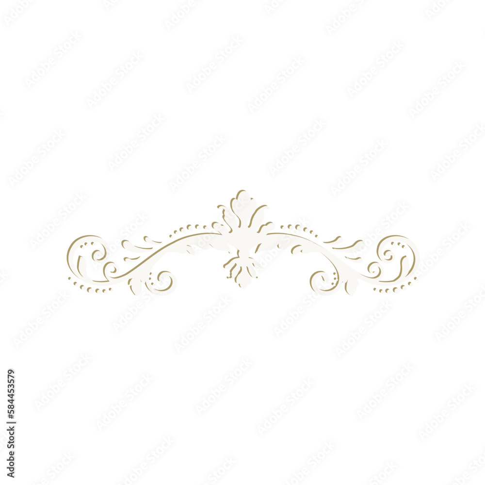 floral label frame with damask pattern