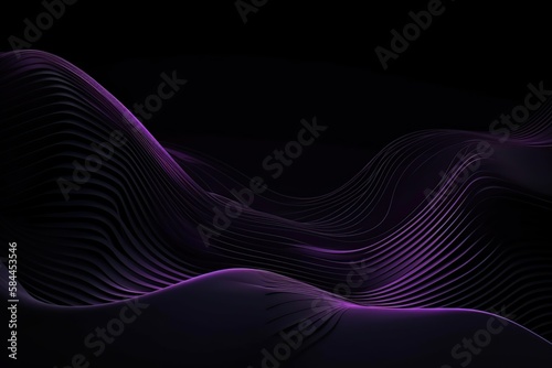 Network technology background Futuristic tech black background Low poly wire illustration made with generative AI