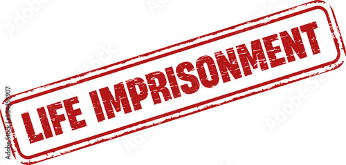 Quadro su tela Life imprisonment grunge rubber stamp