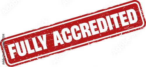Fully accredited grunge rubber stamp