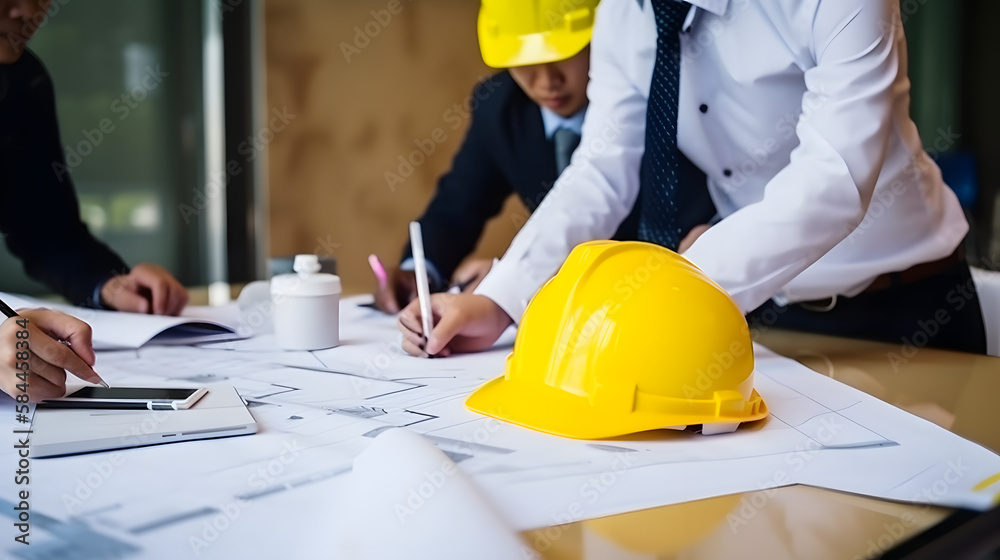 Worker in a construction site. Architecture engineering holding a laptop on building site checking plans. Successful engineer or architect, Joyous businessman. Construction worker. Worker in a construction site. Architecture engineering holding a laptop on building site checking plans. Successful engineer or architect, Joyous businessman. Construction worker.