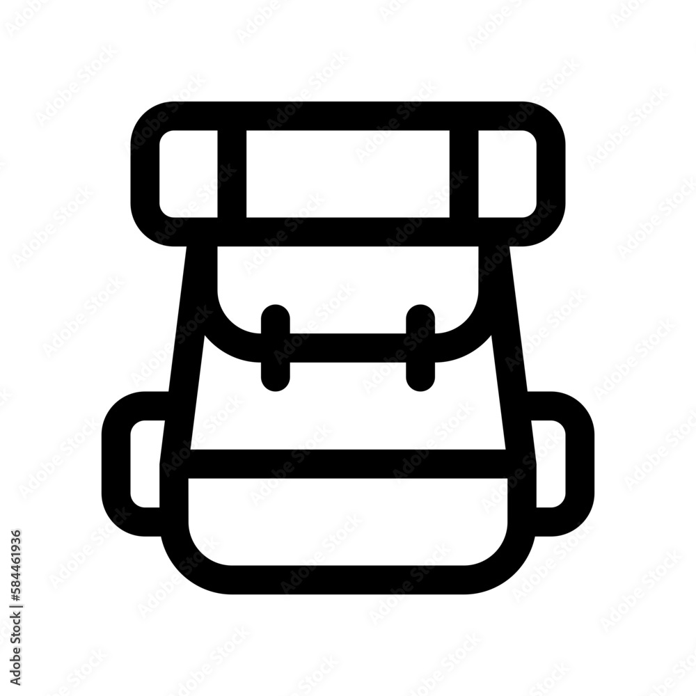 Editable rucksack, camper bag, backpack vector icon. Part of a big icon set family. Perfect for web and app interfaces, presentations, infographics, etc Editable rucksack, camper bag, backpack vector icon. Part of a big icon set family. Perfect for web and app interfaces, presentations, infographics, etc
