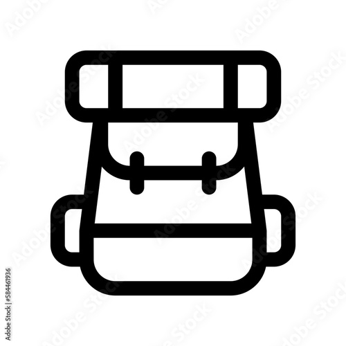 Editable rucksack, camper bag, backpack vector icon. Part of a big icon set family. Perfect for web and app interfaces, presentations, infographics, etc © Totto House